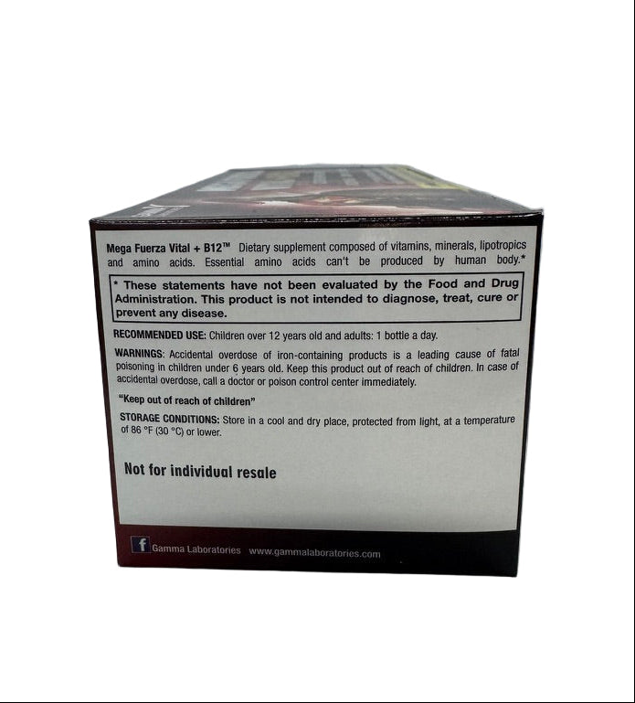 Mega Fuerza Vital +B12 de 21 Frascos