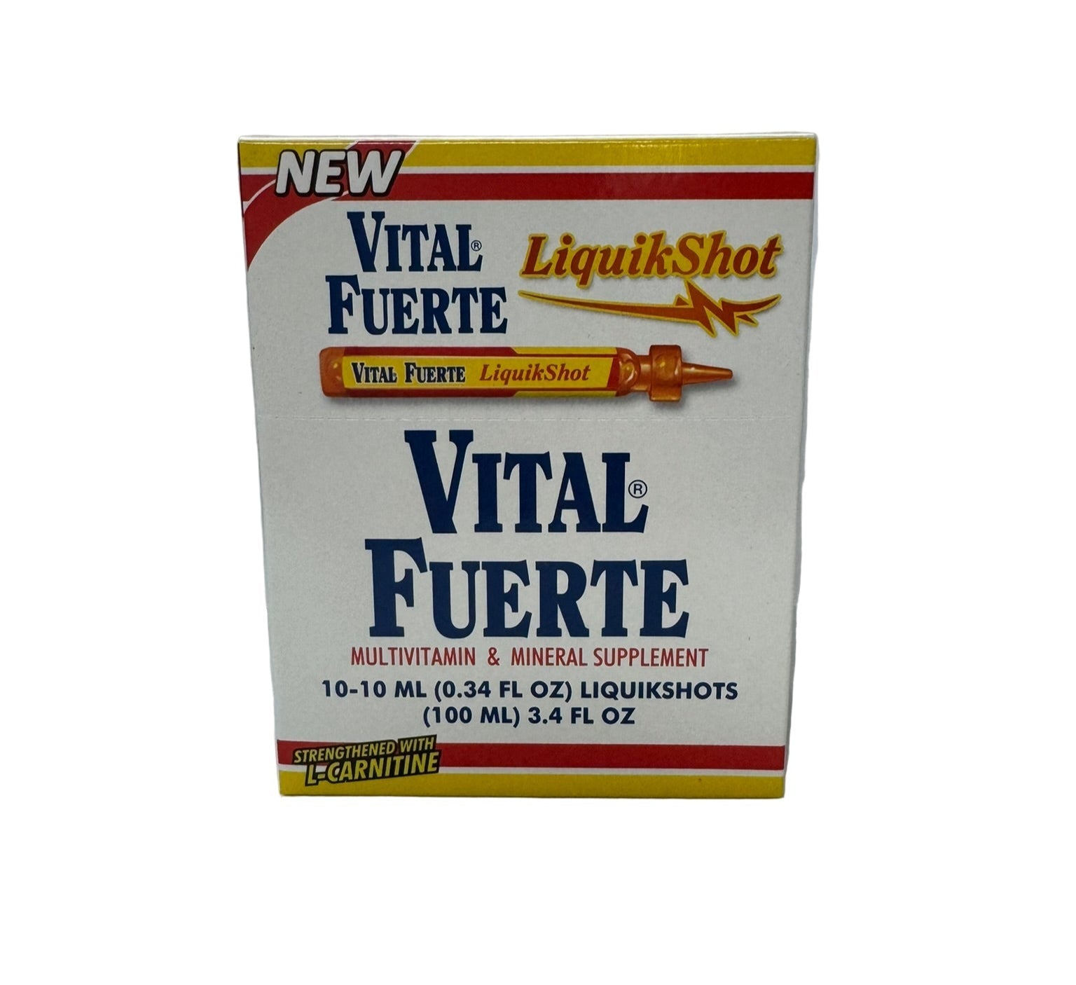 Vital Fuerte Multivitamin & Mineral Supplement 10-10 ML Liquikshots