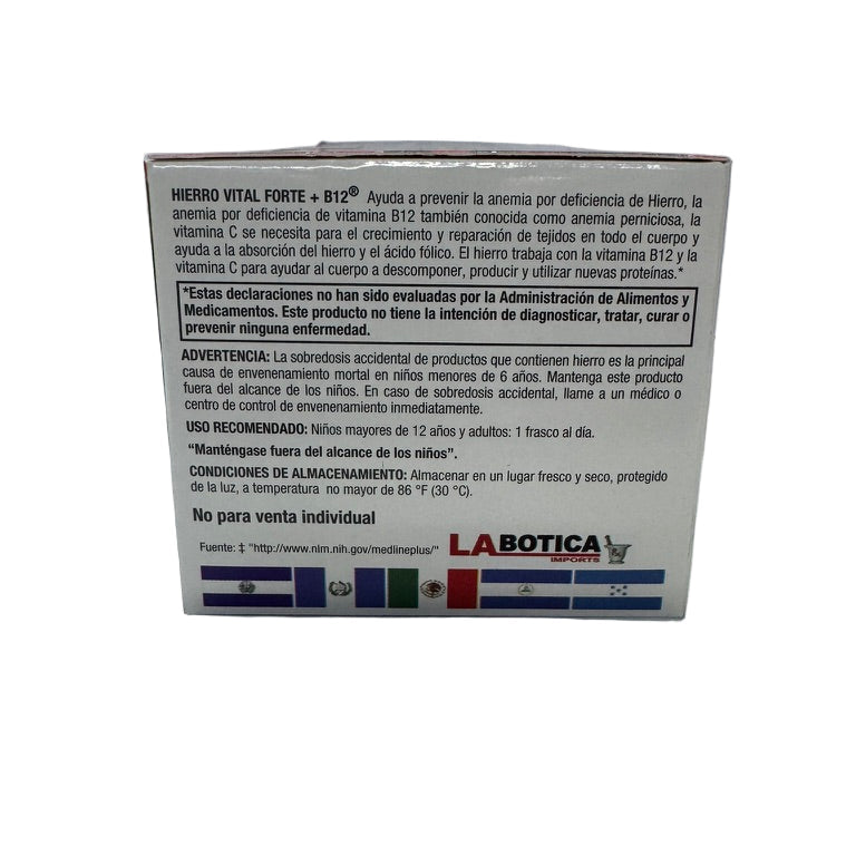 Hierro Vital Forte +B12 de 21 Frascos