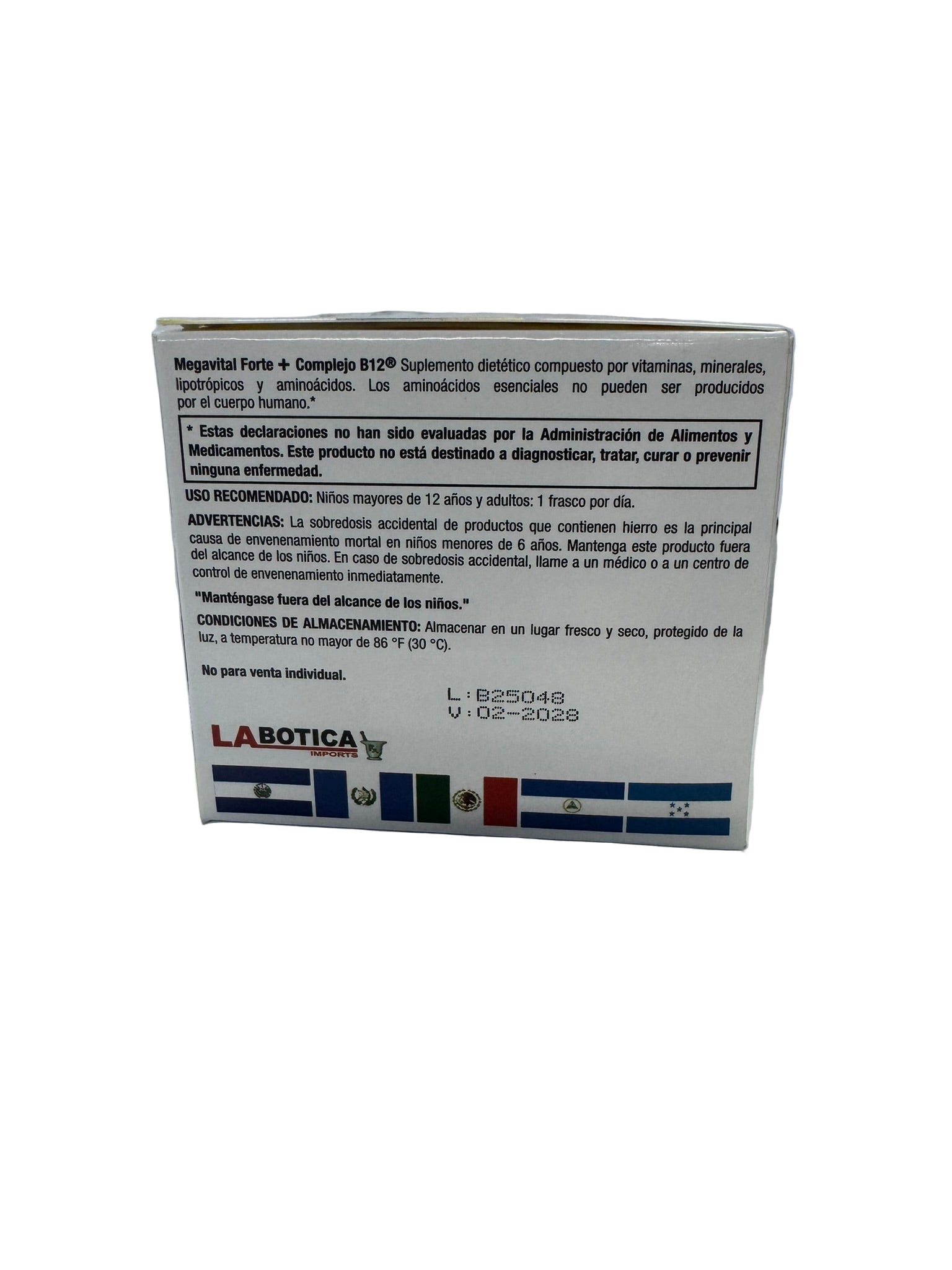 Mega Vital Forte + Complejo B12 de 21 Frascos