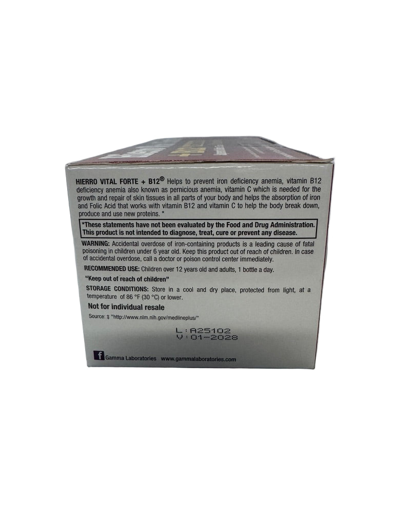 Hierro Vital Forte +B12 de 21 Frascos