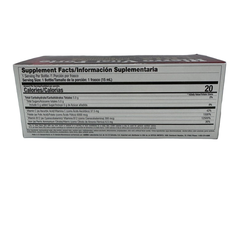 Hierro Vital Forte +B12 de 21 Frascos