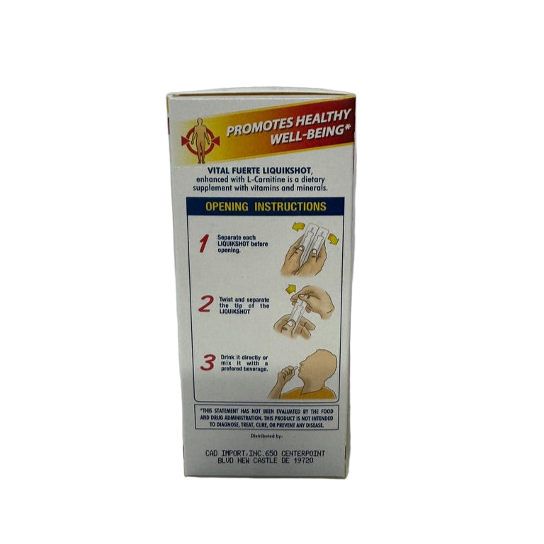 Vital Fuerte Multivitamin & Mineral Supplement 10-10 ML Liquikshots