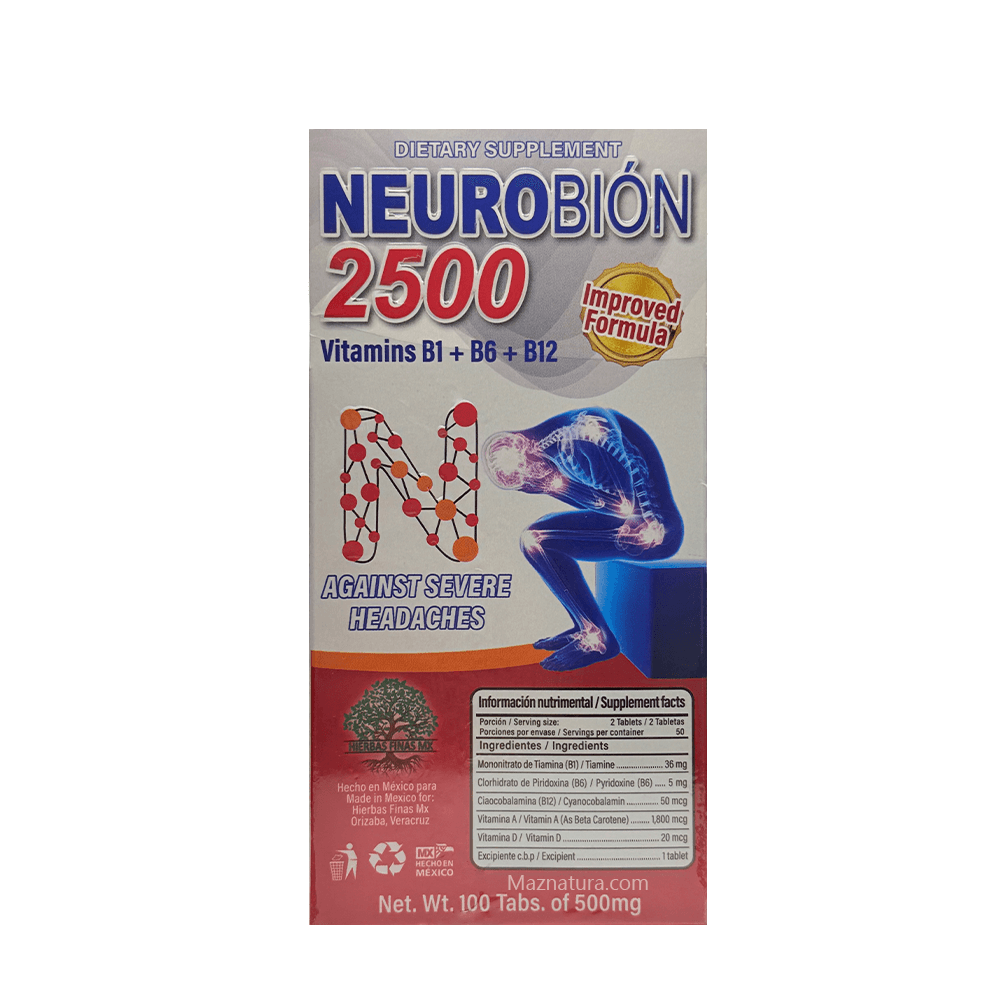 Neurobion 2500 vitamina B1+B6+B12 100 caps - Maznatura Default Title