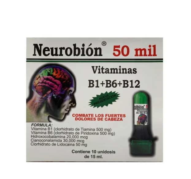 Neurobion 50 MIL Vitaminas B1+B6+B12 Ampolleta Bebible - Maznatura Default Title