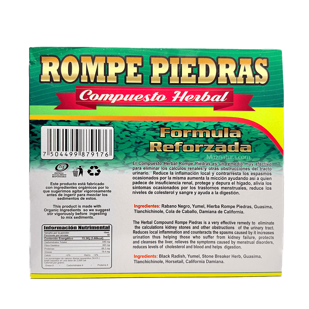 Rompe Piedras Compuesto Herbal Ampolleta Bebible - Maznatura Default Title